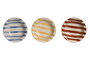 DKD Home Decor Set de 6 Platos Hondos de Loza con Diseño de Rayas Surtido