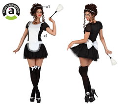 Disfraz Sirvienta Mujer Adulto XL para Carnaval - Traje de Oficios 2 Piezas (Vestido y Diadema)