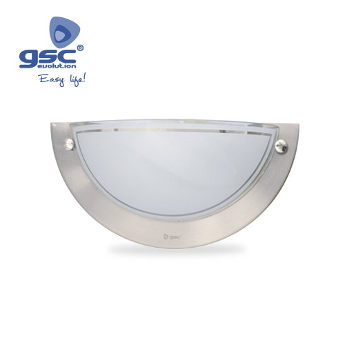 GSC Evolution Aplique de pared semicircular Níquel E27