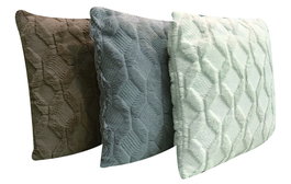 DKD Home Decor Cojines de Poliéster con Diseño de Rombos, Surtido de 3 Colores