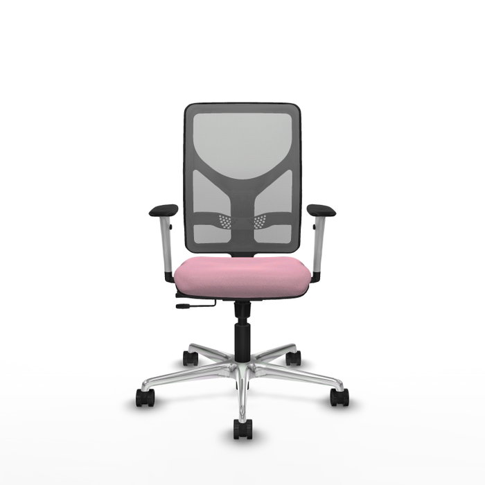 PIQUERAS Y CRESPO Silla de oficina Motilla Rosa y Gris