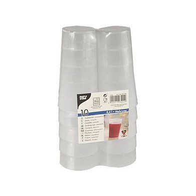 STARPAK Vaso reutilizable transparente 0,4 l de 7,5 cm
