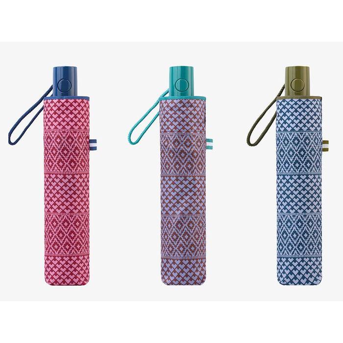 C-Collection Paraguas automático estampado étnico con protección UV 50+ y tecnología windproof, colores surtidos
