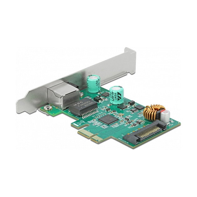 DeLOCK RTL8125 Tarjeta de Red PCI Express x1 LAN 2.5 Gigabit Ethernet RJ45 PoE+ para PC Interna