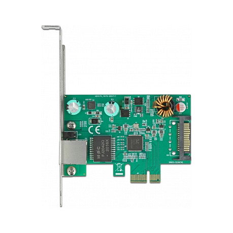 DeLOCK RTL8125 Tarjeta de Red PCI Express x1 LAN 2.5 Gigabit Ethernet RJ45 PoE+ para PC Interna