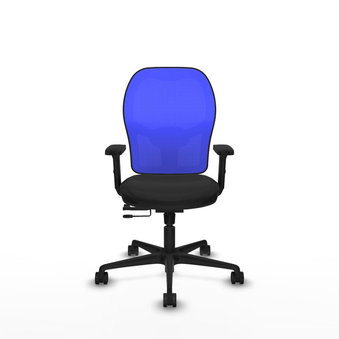 PIQUERAS Y CRESPO Silla de oficina Jorquera con mecanismo Sincro/Traslack, Similpiel Negro y Malla Azul PIQUERAS Y CRESPO Silla de oficina Jorquera con mecanismo Sincro/Traslack, Similpiel Negro y Malla Azul