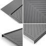 Emuca Protector fondo fregadero Sink para mueble de cocina, M80, 767x580mm, espesor de tablero 16mm, cortable, Plástico, Gris antracita