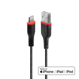 Lindy Cable de Conector Lightning a USB A 1 m Negro para Apple iPhone iPad - Ref. 31291