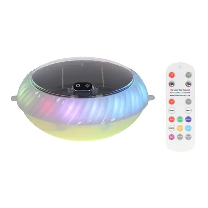 Lumineo Luz solar flotante multicolor con 20 LEDs y control remoto