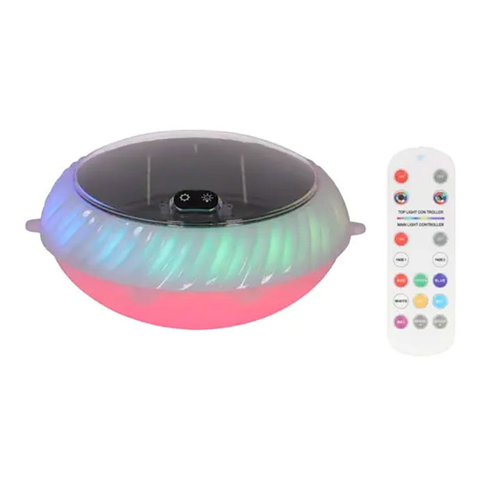 Lumineo Luz solar flotante multicolor con 20 LEDs y control remoto
