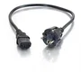 C2G Cable de Alimentación Universal 10m Negro, Conector Macho CEE 7/7 a Hembra IEC 60320 C13, Cable de Poder Moldeado
