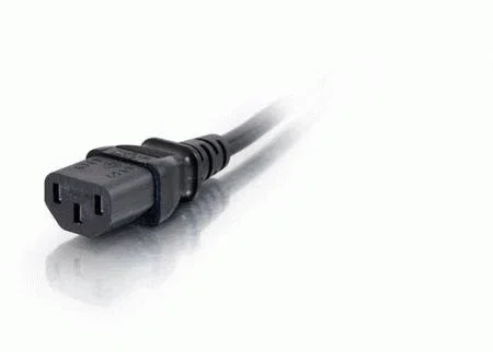 C2G Cable de Alimentación Universal 10m Negro, Conector Macho CEE 7/7 a Hembra IEC 60320 C13, Cable de Poder Moldeado