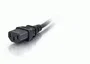 C2G Cable de Alimentación Universal 10m Negro, Conector Macho CEE 7/7 a Hembra IEC 60320 C13, Cable de Poder Moldeado