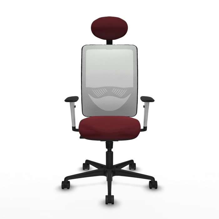 PIQUERAS Y CRESPO Silla de oficina Zulema Granate y Blanco con Mecanismo Sincro PIQUERAS Y CRESPO Silla de oficina Zulema Granate y Blanco con Mecanismo Sincro