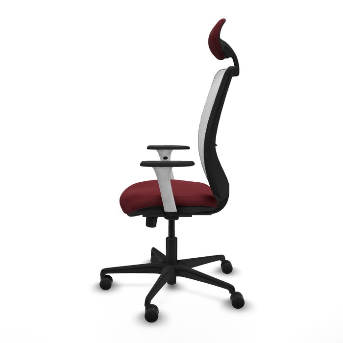 PIQUERAS Y CRESPO Silla de oficina Zulema Granate y Blanco con Mecanismo Sincro PIQUERAS Y CRESPO Silla de oficina Zulema Granate y Blanco con Mecanismo Sincro