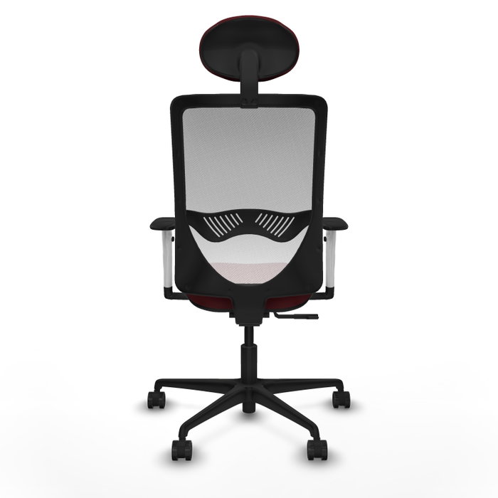 PIQUERAS Y CRESPO Silla de oficina Zulema Granate y Blanco con Mecanismo Sincro PIQUERAS Y CRESPO Silla de oficina Zulema Granate y Blanco con Mecanismo Sincro