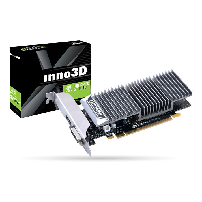 Inno3D N1030-1SDV-E5BL Tarjeta Gráfica GeForce GT 1030 2GB GDDR5 64-bit PCIe 3.0 Low Profile Pasiva