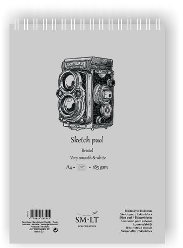 Bloc Para Bocetos Smiltainis Con Espiral Din A4 100 Hojas Bristol 100 Gr. Bloc Para Bocetos Smiltainis Con Espiral Din A4 100 Hojas Bristol 100 Gr.