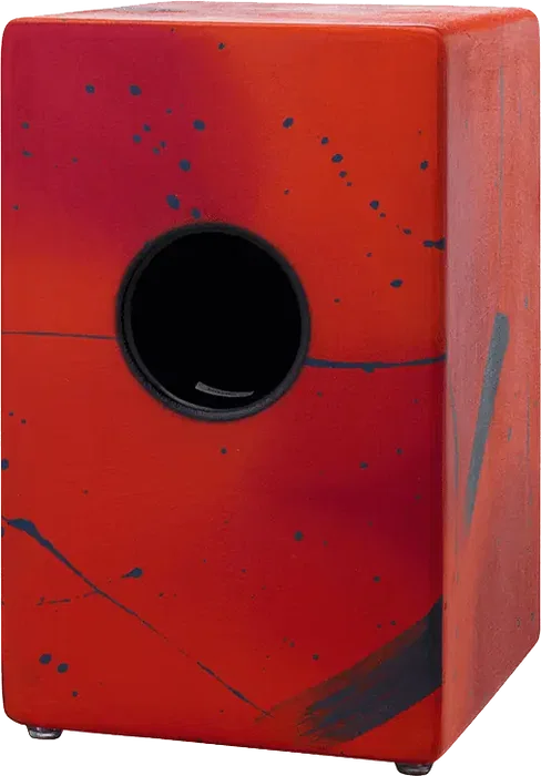 PEARL Cajón Primero Abstract Red Pearl, Caja de Percusión para Batería, 34x34x54 cm