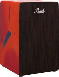 PEARL Cajón Primero Abstract Red Pearl, Caja de Percusión para Batería, 34x34x54 cm