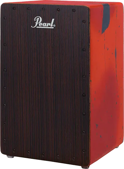 PEARL Cajón Primero Abstract Red Pearl, Caja de Percusión para Batería, 34x34x54 cm