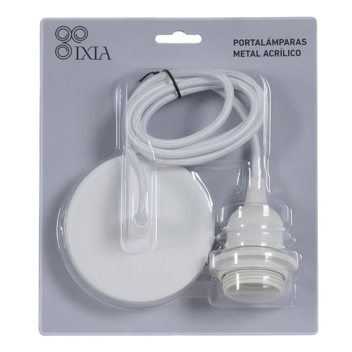 Ixia Portalámparas Blanco Metal y Acrílico Ixia Portalámparas Blanco Metal y Acrílico