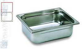 RIEBER Cubeta Gastronorm GN 1/2, Acero Inoxidable, Capacidad 8.4 Litros, Referencia 1/2-150