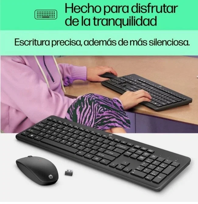 HP Combo de teclado y ratón inalámbricos 235 Negro HP Combo de teclado y ratón inalámbricos 235 Negro