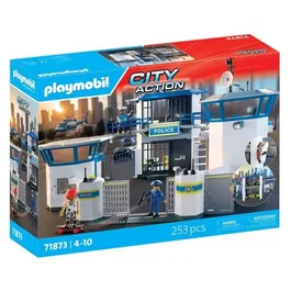 Playmobil 71873 Centro de Comando de Policía, Oficiales de Policía, Acción Urbana con 253 Piezas para Niños a Partir de 4 Años