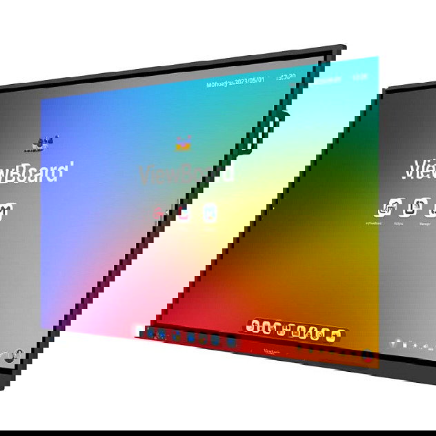 ViewSonic ViewBoard IFP6534 Pantalla Táctil Interactiva 65" (165.1 cm) 4K UHD 3840x2160, Android 14, 8GB RAM, 40W Altavoces, Montaje VESA, 5 Años Garantía