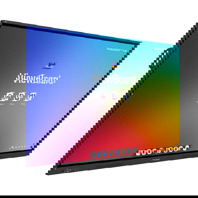 ViewSonic ViewBoard IFP6534 Pantalla Táctil Interactiva 65" (165.1 cm) 4K UHD 3840x2160, Android 14, 8GB RAM, 40W Altavoces, Montaje VESA, 5 Años Garantía