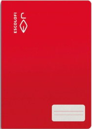ESCOLOFI Pack de 10 Libretas de Cuarto Rojas con Pauta Montessori 5, 32 Hojas, 70g