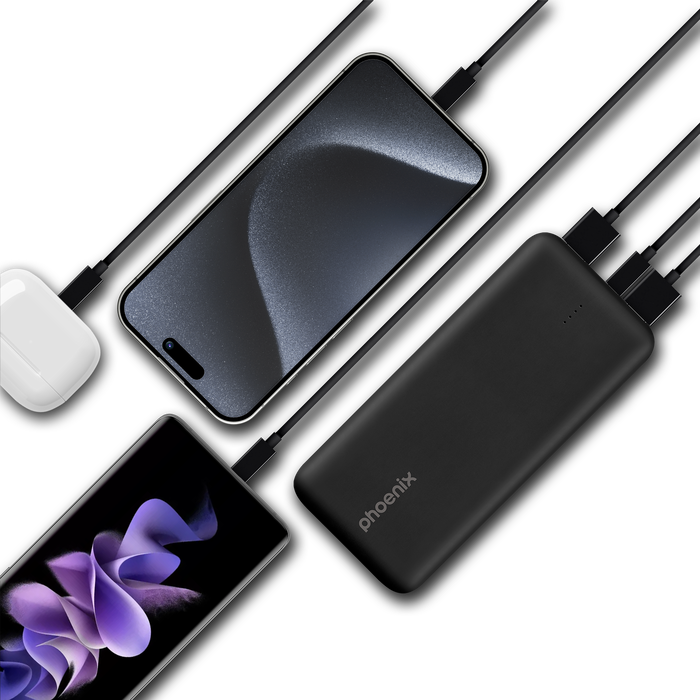 Phoenix technologies Batería Externa Powerbank 10000mAh Carga Rápida Quick Charge PD