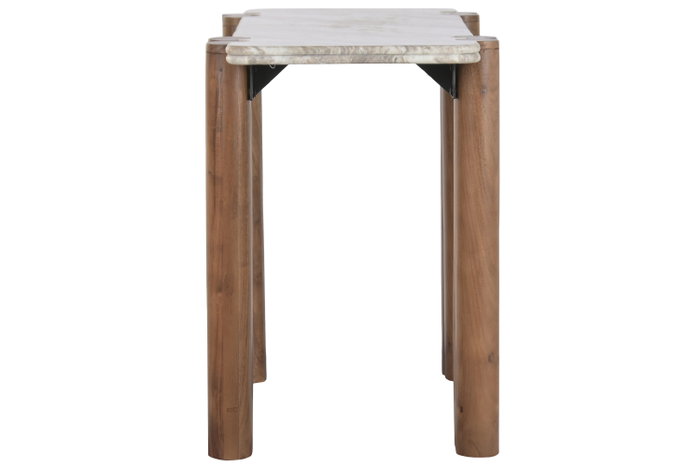 DKD Home Decor Consola Toronto Marble Moderna Marron Mango y Marmol 53 x 75 x 120 cm