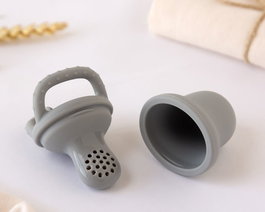 KioKids Red Alimentadora de Silicona Gris para Bebé +6 Meses