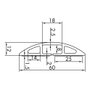 ROLINE Panel guíacables TPE 1800x60x12mm
