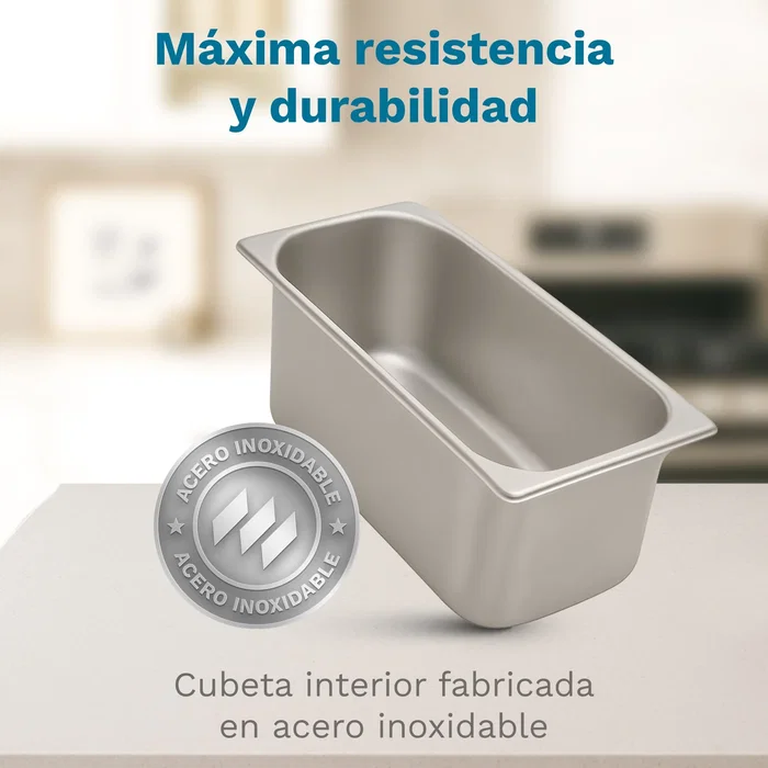 Grunkel FRYPRO-3SS Freidora de Aceite 2000W 3L Sencillo Independiente Acero Inoxidable con Control de Temperatura 190°C Tazón Extraíble