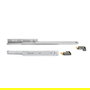 Emuca Juego de guías ocultas para cajones Silver, de extracción total, con cierre suave y enganche, profundidad 440mm, Acero, Cincado