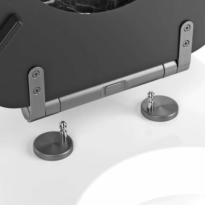 Gelco Asiento para inodoro Flap de mármol negro - MDF FSC Gelco Asiento para inodoro Flap de mármol negro - MDF FSC