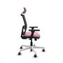 PIQUERAS Y CRESPO Silla de oficina Yunquera con mecanismo Sincro/Traslack, Rosa y Negro