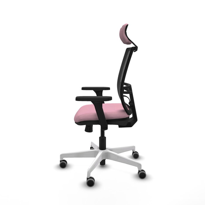 PIQUERAS Y CRESPO Silla de oficina Yunquera con mecanismo Sincro/Traslack, Rosa y Negro PIQUERAS Y CRESPO Silla de oficina Yunquera con mecanismo Sincro/Traslack, Rosa y Negro