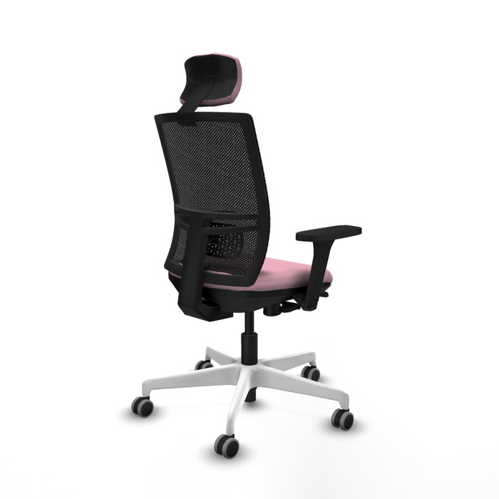 PIQUERAS Y CRESPO Silla de oficina Yunquera con mecanismo Sincro/Traslack, Rosa y Negro PIQUERAS Y CRESPO Silla de oficina Yunquera con mecanismo Sincro/Traslack, Rosa y Negro