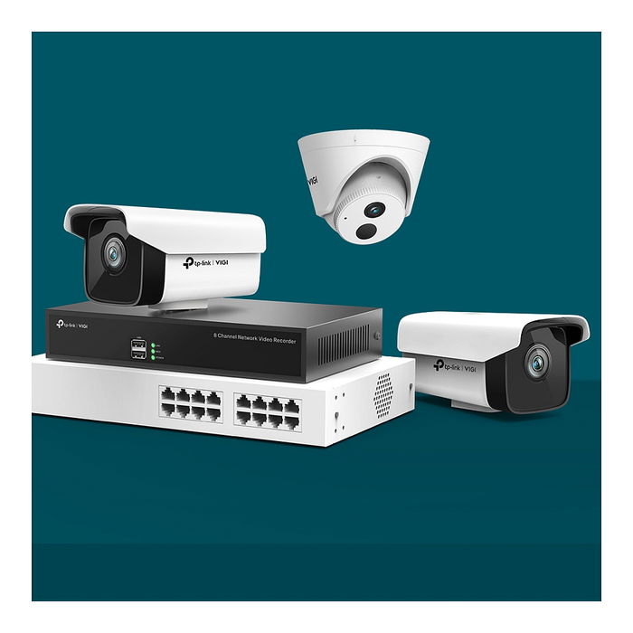 TP-Link VIGI NVR1008H Grabador de Vídeo en Red, 8 Canales, Soporta 1080p, Seguridad