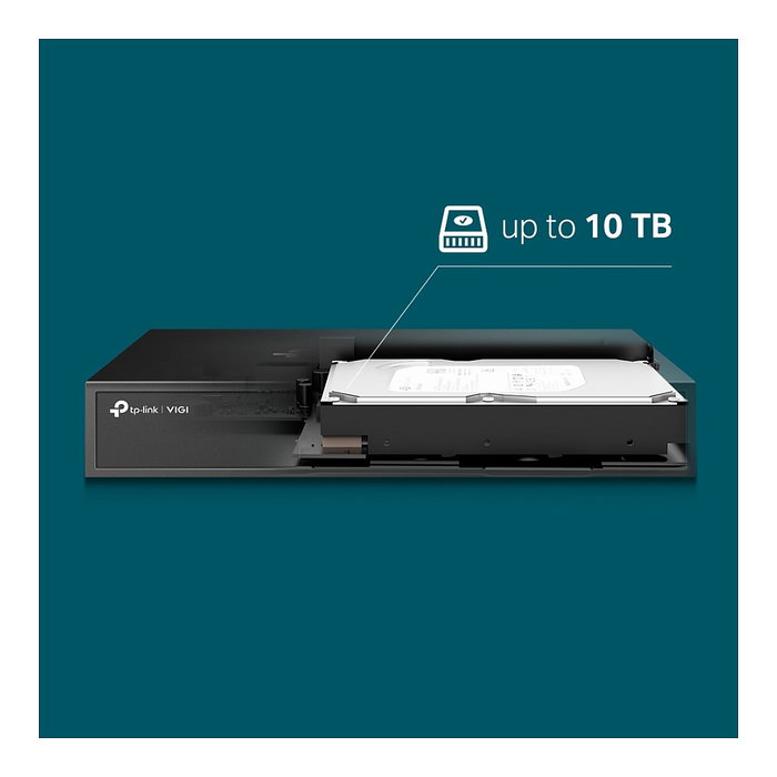 TP-Link VIGI NVR1008H Grabador de Vídeo en Red, 8 Canales, Soporta 1080p, Seguridad