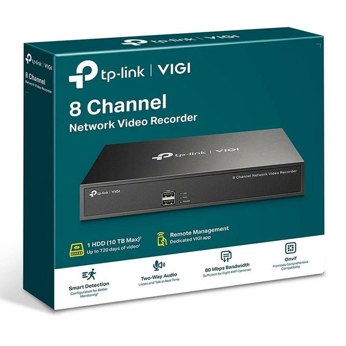 TP-Link VIGI NVR1008H Grabador de Vídeo en Red de 8 Canales