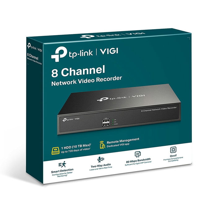 TP-Link VIGI NVR1008H Grabador de Vídeo en Red de 8 Canales