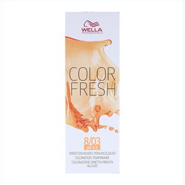 Wella Color Fresh Tinte Semipermanente 8/03 Rubio Claro Natural Dorado 75 ml Potenciador del Color