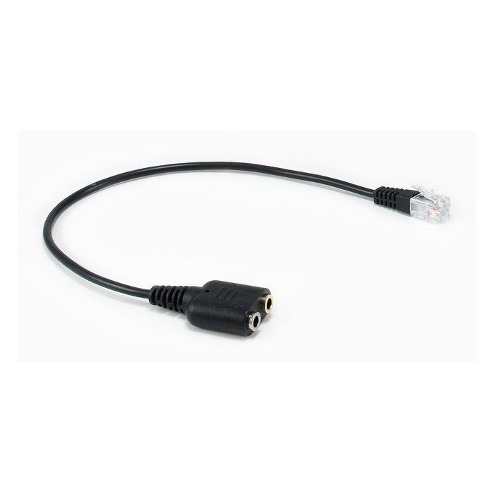 Equip Adaptador de Audio RJ-9 a 2 x Jack 3,5 mm Negro 25 cm