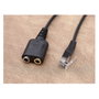 Equip Adaptador de Audio RJ-9 a 2 x Jack 3,5 mm Negro 25 cm