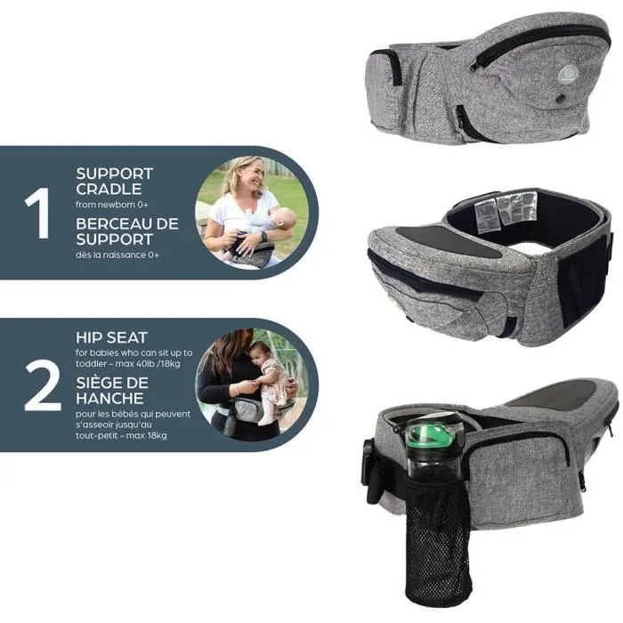 Dreambaby Asiento de Cadera Portabebés Up & Go Gris DRE9312742424718